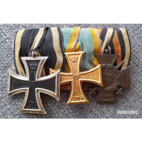D�corations 1914-1918 : EK2 prussienne + Croix du m�rite militaire du Mecklembourg-Schwerin