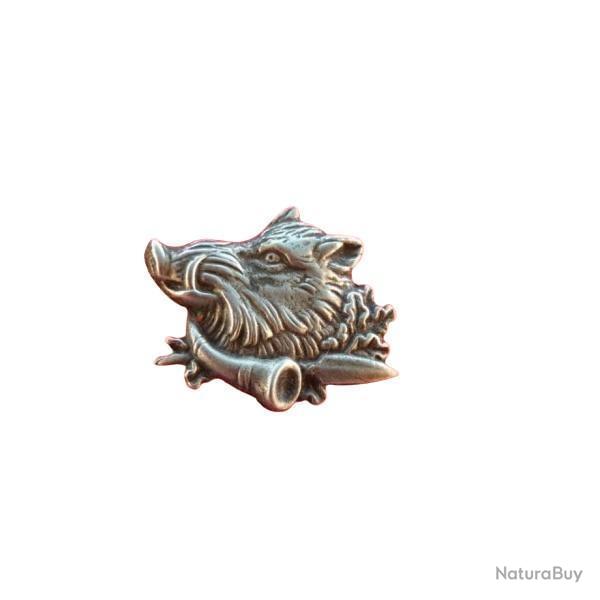 T�te de Sanglier de Profil - Hauteur : 30 mm Largeur 35 mm