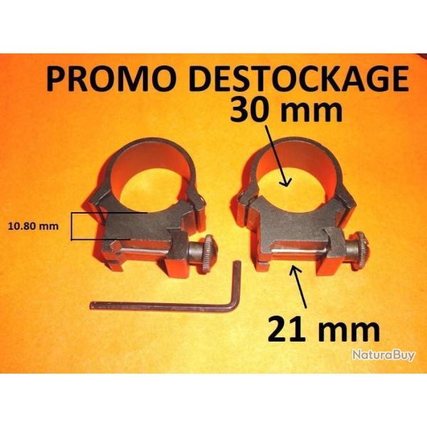 colliers pour lunette 30mm et rail de 21mm BROWNING REMINGTON ZOLI etc- VENDU PAR JEPERCUTE (b14751)