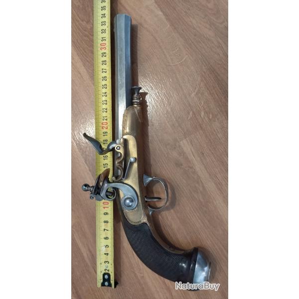 Rare et beau pistolet � silex Moulard Dufour