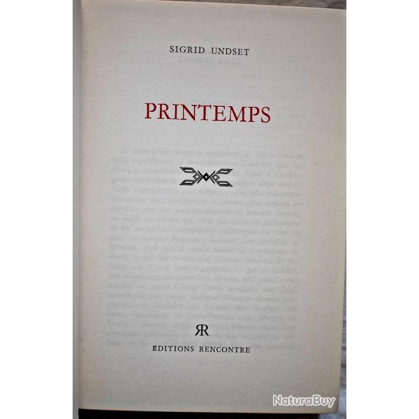 Printemps - Sigrid Undset