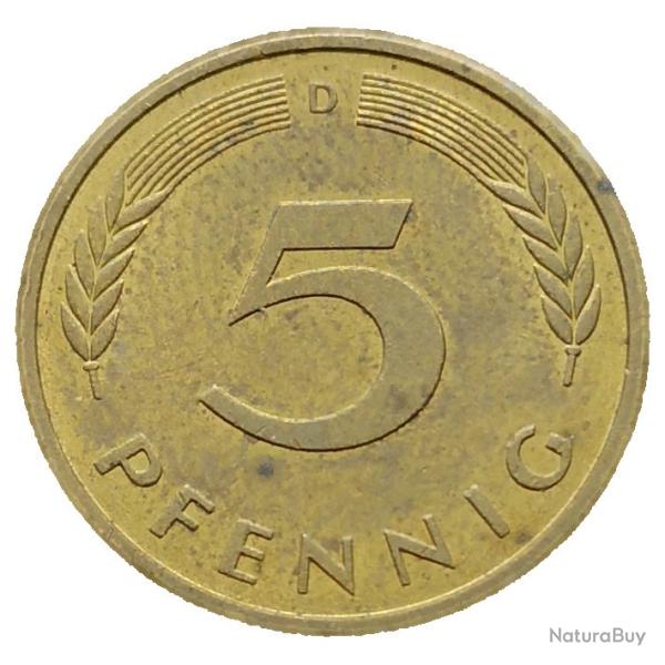 Monnaie Allemagne - 1979 D - 5 pfennig (Grade : TB) - ref N0025