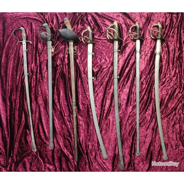 Sabres allemands, britanniques et franais