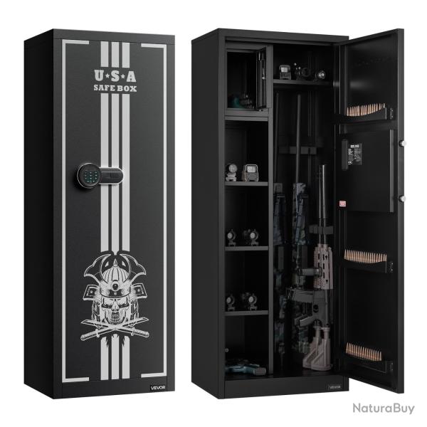 Armoire � 4 Fusils, Coffre-Fort pour Armes � Feu 2 Fa�ons de Verrouillage par Clavier Num�rique
