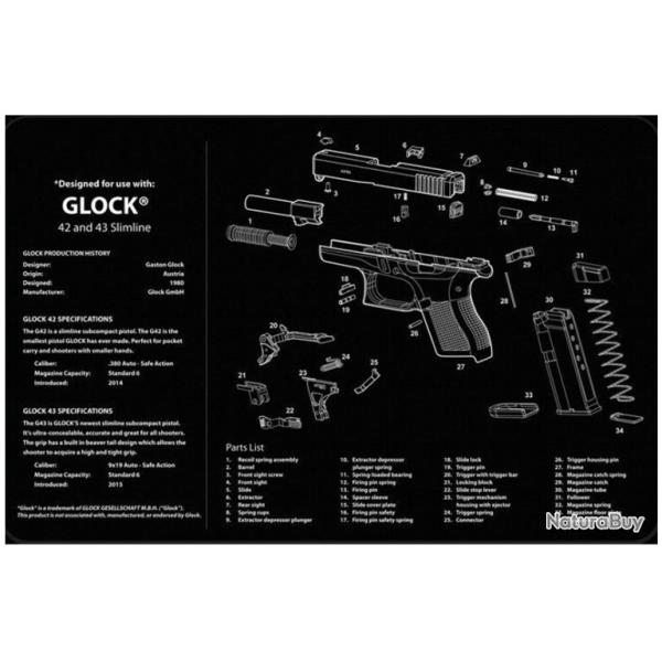 Tapis de nettoyage GLOCK 42-43