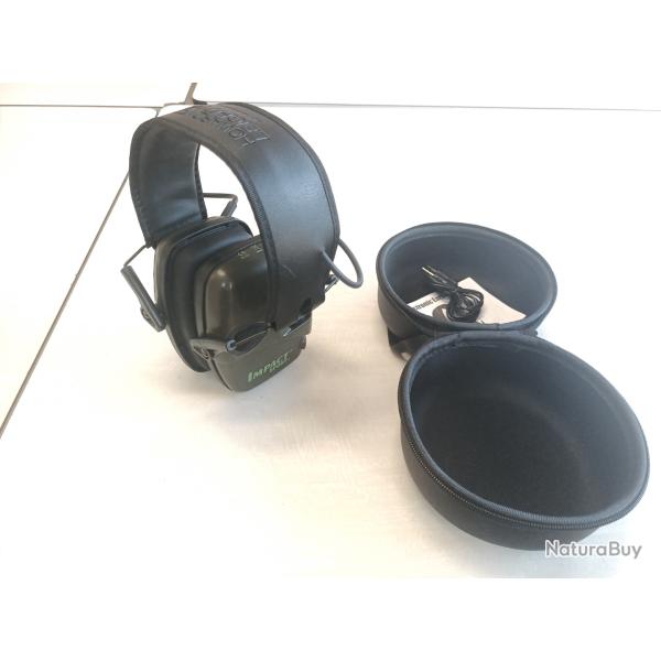 ENCHERE A PARTIR DE 1 EURO CASQUE NEUF ANTI BRUIT �LECTRONIQUE IMPACT SPORT AVEC HOUSSE DE RANGEMENT