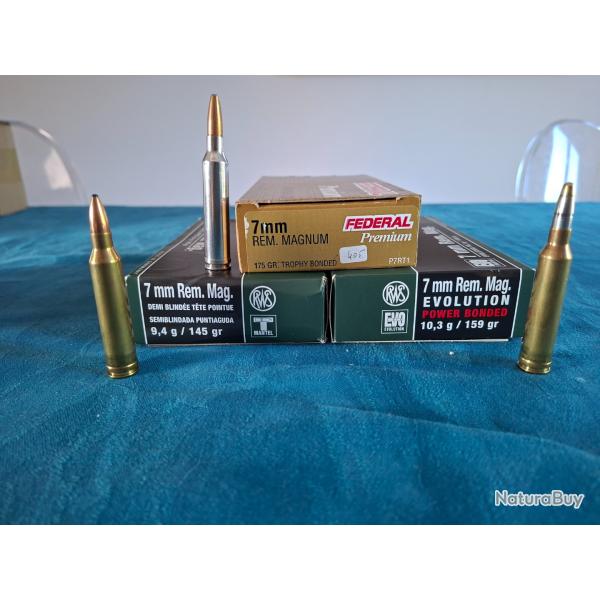 LOT DE BALLES 7MM REM.MAG.