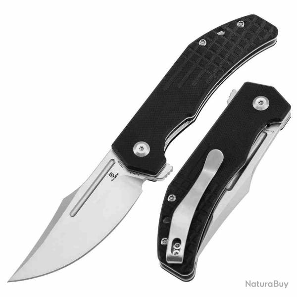 Couteau Tenable Knives Orion Lame Acier 14C28N Manche G10 Noir Liner Lock IKBS TB1089A6