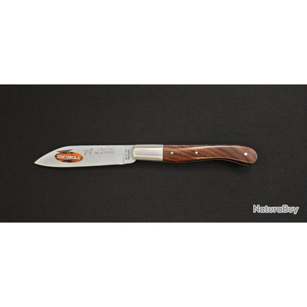 L'Aurillac par le Fidle - Couteau pliant de poche manche en bois de cocobolo - Rf : AUCO