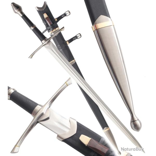 Le Seigneur des Anneaux Aragorn Epee - Strider + Plaque + Fourreau + Couteau  Repliksword