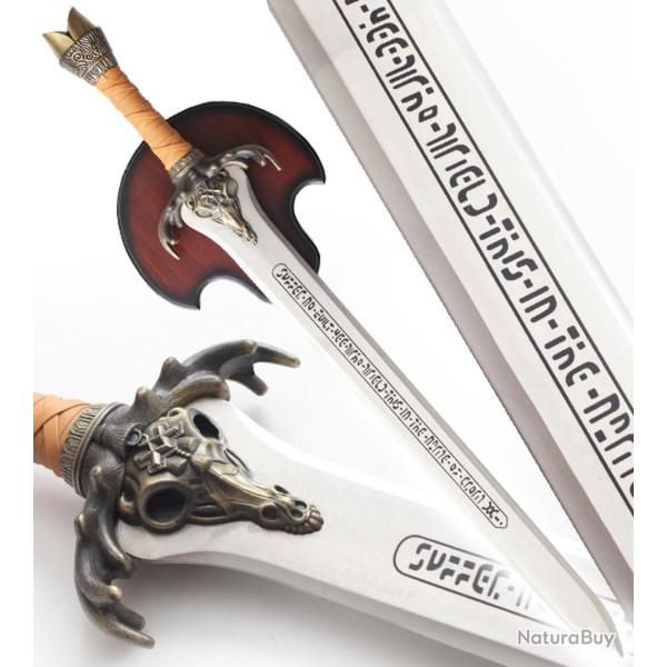 Conan le Barbare Epee du Pere Sabre Replique + Plaque Repliksword