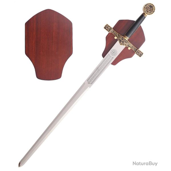 Excalibur Epee + Plaque Murale Roi Arthur Repliksword