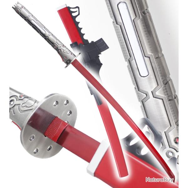Katana Raiden Epee Metal Gear Solid Lame Rouge Repliksword