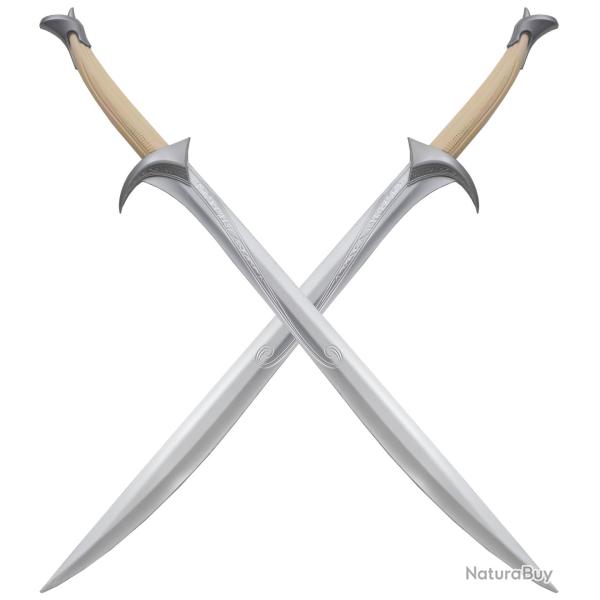 Pack 2 Epees en Mousse Le Hobbit Orcrist en Latex Sabre de Thorin Repliksword