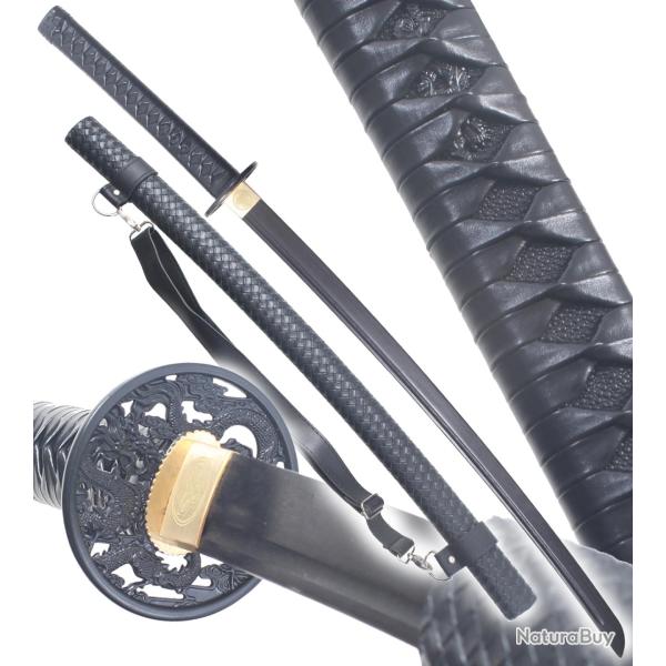 Danzan Katana Shinobi Sabre Epee Katana Japonais - Lame Bois Wenge Noire Repliksword