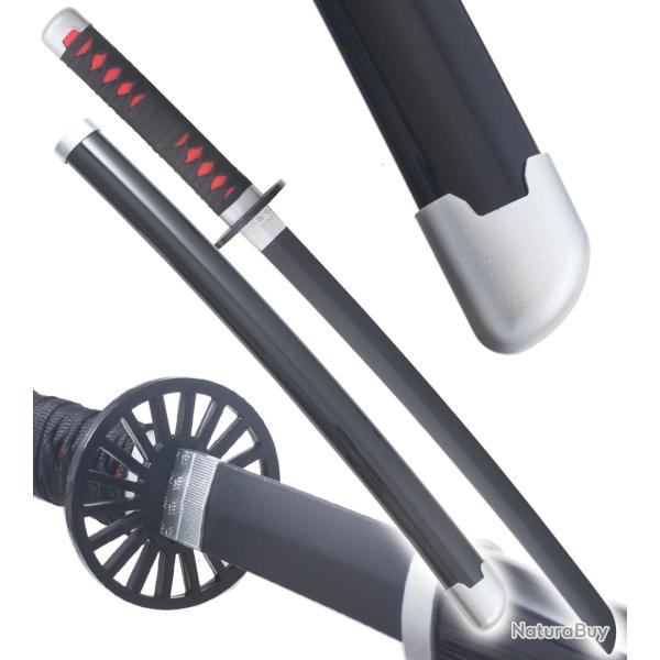 Demon Slayer Katana Tanjiro Kamado Epee en Bois Kimetsu no Yaiba Sabre - 80cm Repliksword