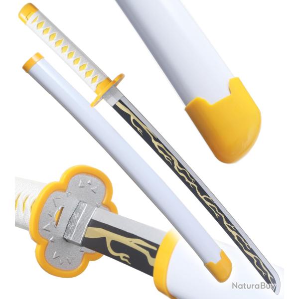 Demon Slayer Katana Zenitsu Agatsuma Epee en Bois Kimetsu no Yaiba Sabre - 80cm Repliksword