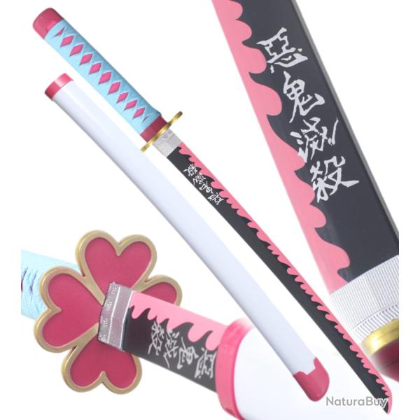 Demon Slayer Katana Mitsuri Kanroji Epee en Bois Kimetsu no Yaiba Sabre - 80cm Repliksword