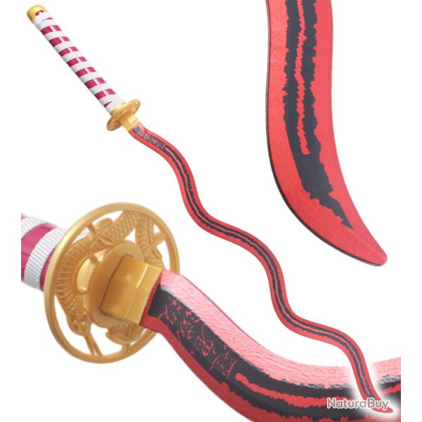 Demon Slayer Sabre Obanai Iguro's Nichirin Blade serpent Sans Fourreau Katana Obanai Sabre Replikswo