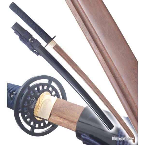 Danzan Katana Japonais en Bois Sabre Epee Samourai Katana Sun - Lame Bois Wenge Repliksword