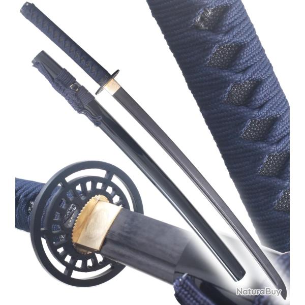 Danzan Katana Japonais en Bois Epee Sabre Samourai Katana Sun - Lame Bois Noire Repliksword