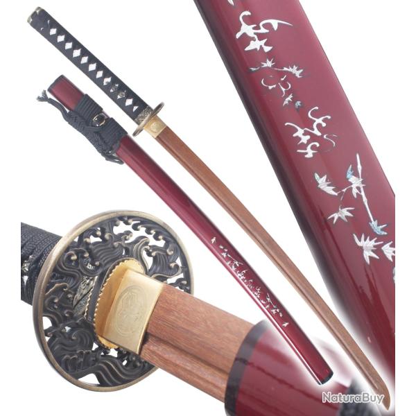 Danzan Katana Japonais Katana Saukra en Bois Epee Sabre Epee Japonais - Lame Bois Wenge Repliksword