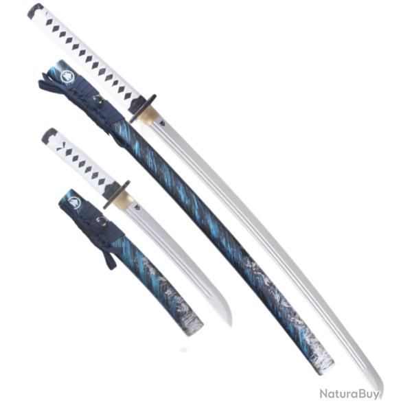 Ghost of Tsushima Pack Katana et Tanto en Bois Katana Jin Sakai Sabre Epee Replique Bois Tanto Repli