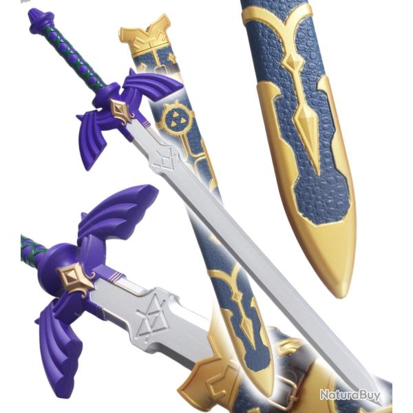 Zelda Epee Mousse Epee Link + Fourreau Master Sword Excalibur Lame Argent Repliksword