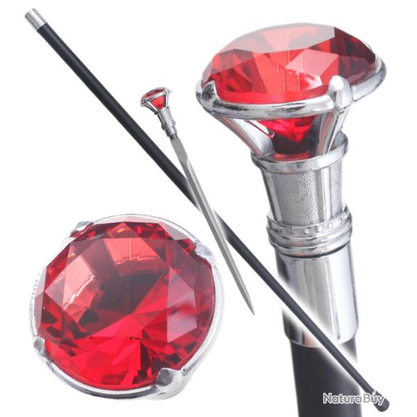 Canne de Marche Diamant Rouge Canne Epee Gentlemen Repliksword