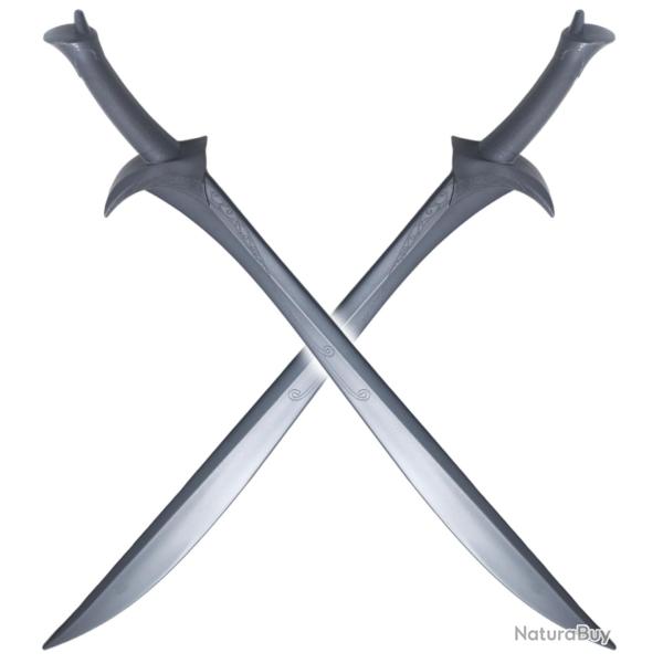 Pack 2 Epees Orcrist Le Hobbit en Polypropylene Epee Sabre Entrainement Repliksword