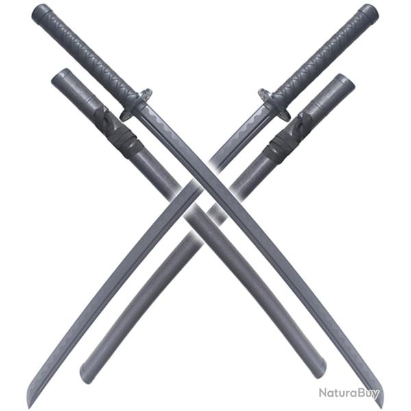 Pack 2 Katanas Polypropylene Epee Sabre + Fourreau Katana Japonais Repliksword