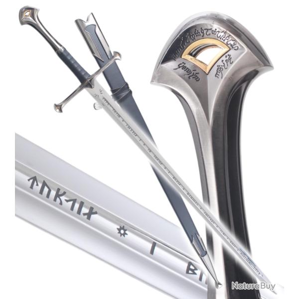 Le Seigneur des Anneaux Aragorn Epee  + Fourreau Anduril Epee Decoration Repliksword
