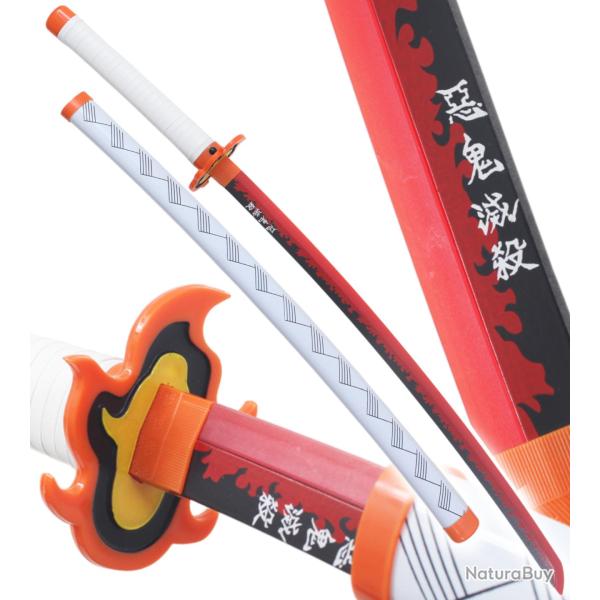 Demon Slayer Katana Led Rengoku Kyojuro Sabre Lumineux Epee Kimetsu No Yaiba Repliksword