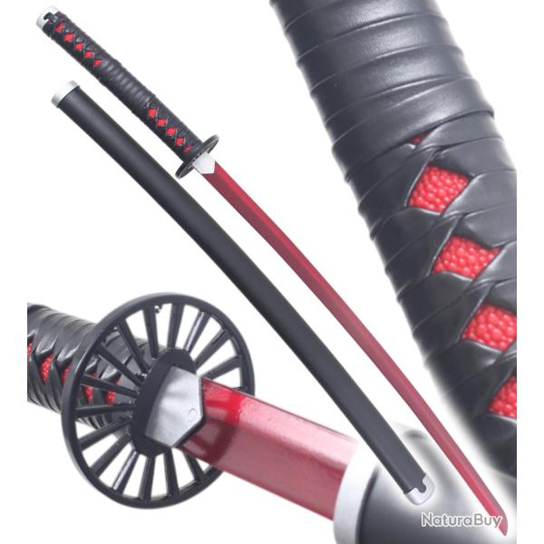Demon Slayer Katana Tanjiro Kamado Sabre Kimetsu No Yaiba Epee Acier Rouge Repliksword