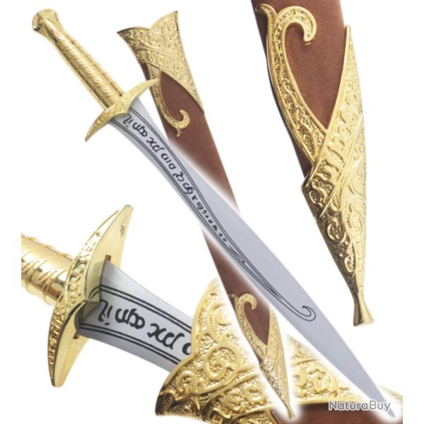 Le Seigneur des Anneaux Epee Frodon Sting en Bois + Fourreau Cosplay Dague Decoration Repliksword