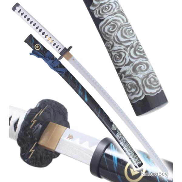 Ghost of Tsushima Katana en Bois Katana Jin Sakai Sabre Epee Replique Bois Cosplay - Lame en Bois Re