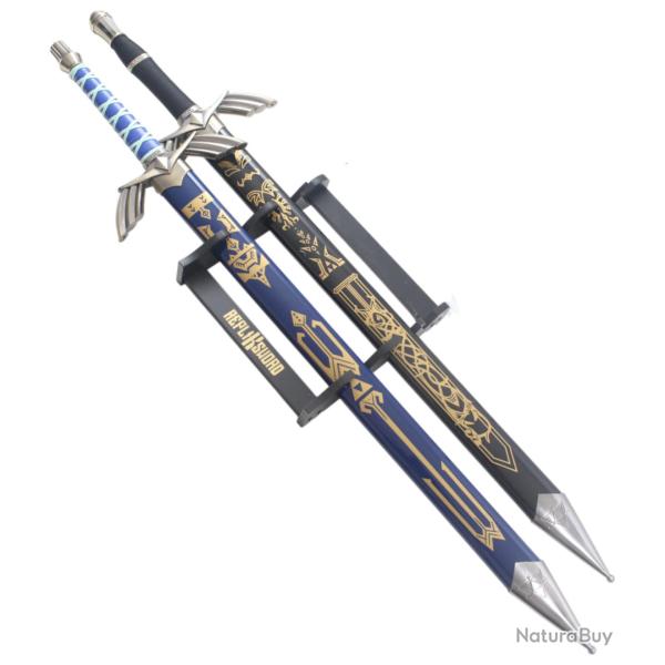 Pack 2 Epees Zelda Epee de Link en Bois Master Sword Epee Decoration Excalibur + Fourreau  Replikswo