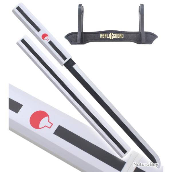 Naruto Mini Katana Sasuke Epee Kusanagi en Bois Sabre - 45cm White Edition Repliksword