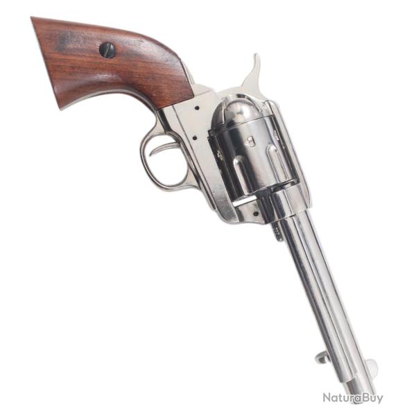Revolver Denix Colt 45 Cowboy Western Pistolet Replique Argent Factice P1106NQ Repliksword