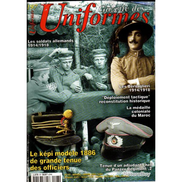 gazette des uniformes 197 , bersagli�ri 14-18, k�pi mod�le 1886, m�daille du maroc part 2,