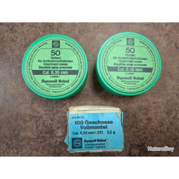 Lot de rechargement 25 ACP - 6,35