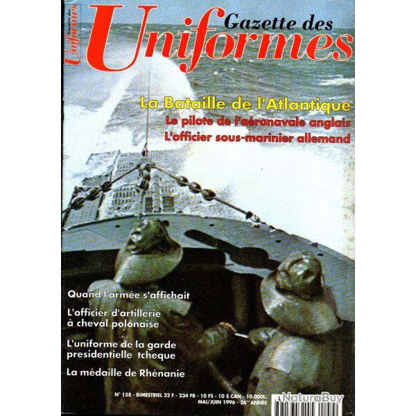 gazette des uniformes 158, m�daille rh�nanie, pilote a�ronavale britannique, officier polonais artil