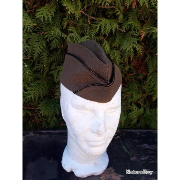 GARRISON CAP CHOCOLAT US MODELE  WAAC OFFICIER .
