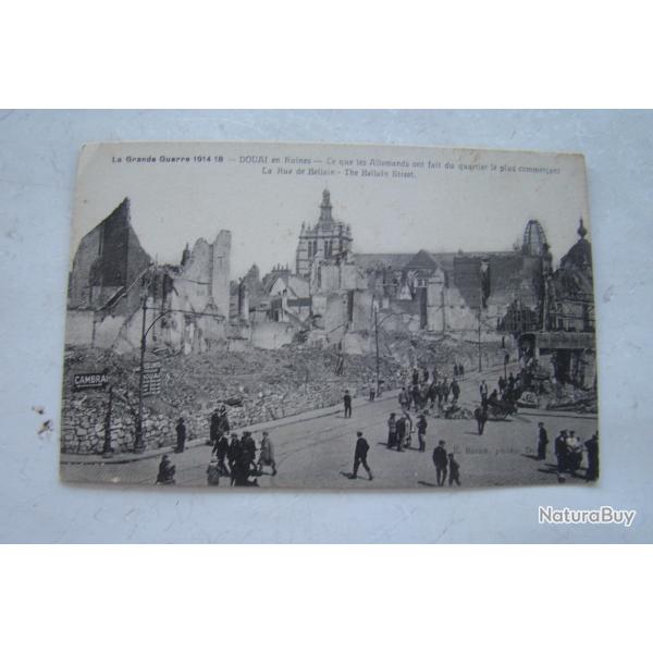 WW1 DOUAI EN RUINES - CARTE ANIMEE