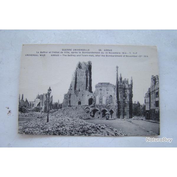 WW1 ARRAS EN RUINES 13 NOVEMBRE 1914