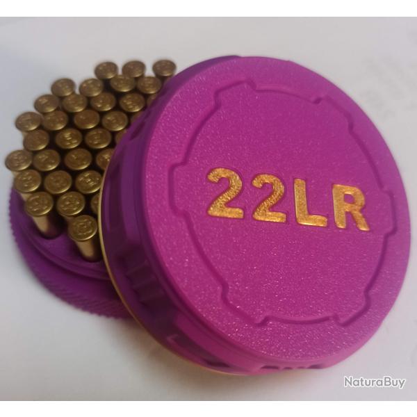 Bo�te � munitions 22LR Fuchsia et dor�e. (CZ Feinwerkbau Walther Savage Walther Tikka Rossi Chiappa)