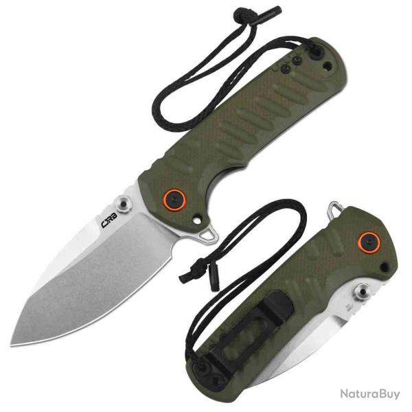 Couteau CJRB Cutlery Tundra Lame Acier D2 Manche G10 Green Liner Lock IKBS J1966GN