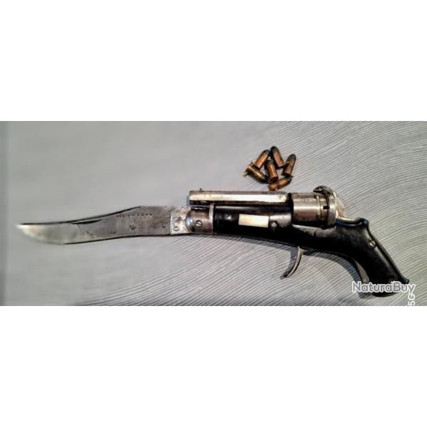 Rvolver-Couteau Sigaud & Barnerias au calibre de 5 mm   broche.