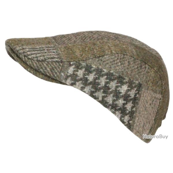 B�ret Casquette Verte et Beige en Laine Patchwork Style Anglais Windsaur Taille unique Vert