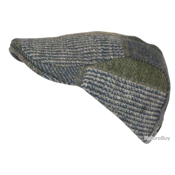 B�ret Casquette Bleue et Verte en Laine Patchwork Style Anglais Windsaur Taille unique Bleu